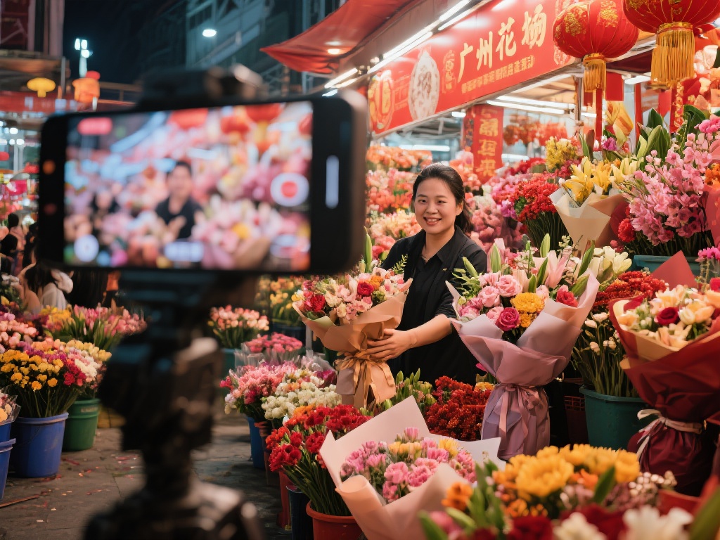 以广州花市为例，这个有着数百年历史的传统